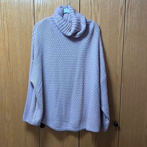 Doe & Rae, blush turtle neck sweater, size M